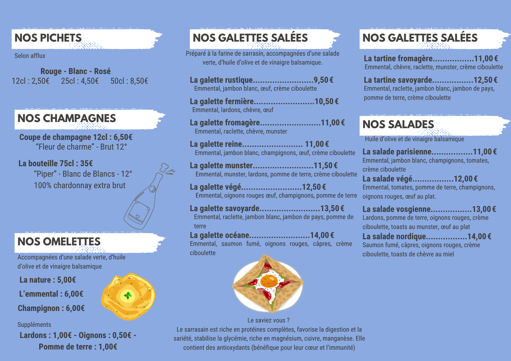 Page 3 du menu